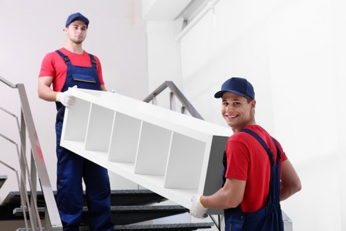 Removal team working in Maida Vale near residential flats