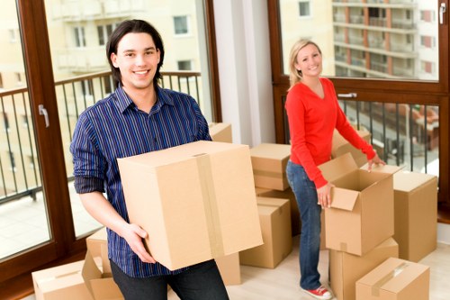 Furniture and household items being checked for reuse before disposal